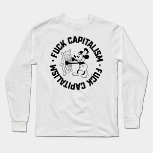 F*** Capitalism - Steamboat Willie Long Sleeve T-Shirt